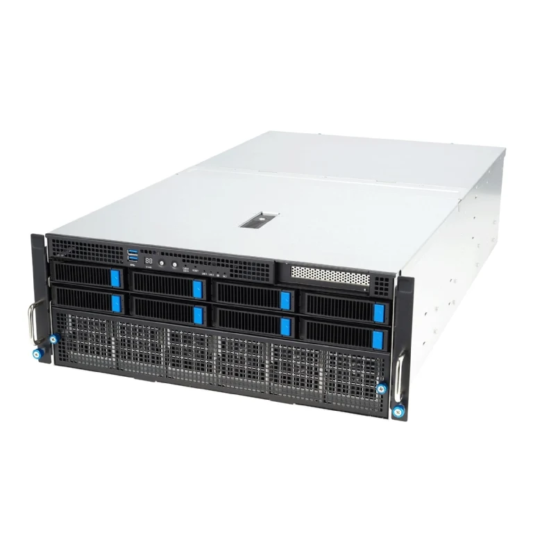 ASUS ESC8000A-E12 4U Rackmount Dual 9004 Series AMD EPYC GPU Server - 8x Hot-Swap Bays - 8x GPU Support - Quad 3000W PSU