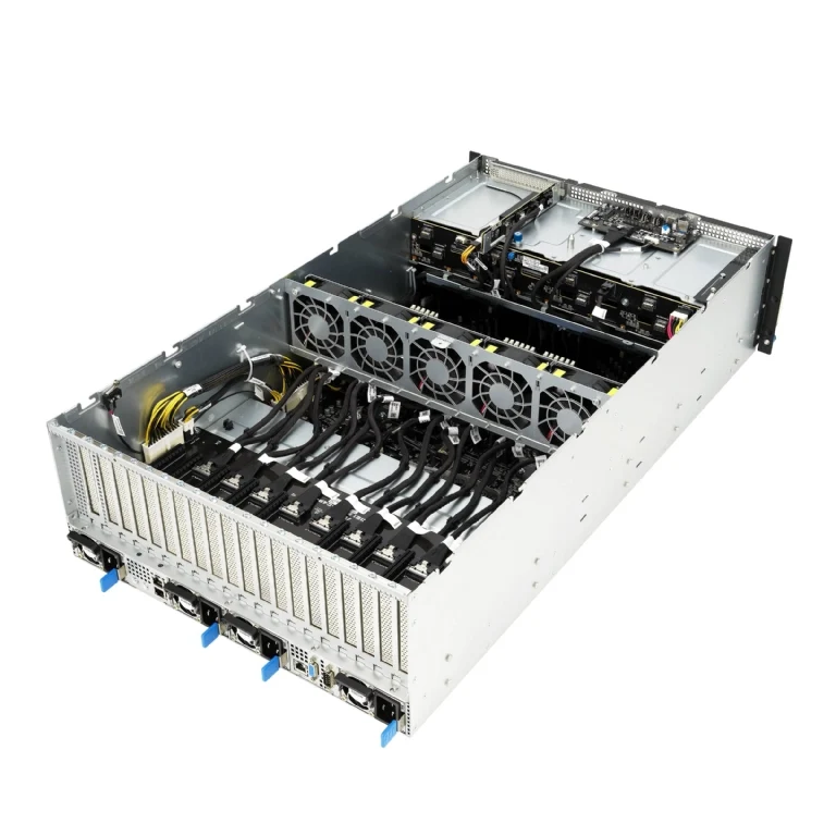 ASUS ESC8000A-E12 4U Rackmount Dual 9004 Series AMD EPYC GPU Server - 8x Hot-Swap Bays - 8x GPU Support - Quad 3000W PSU