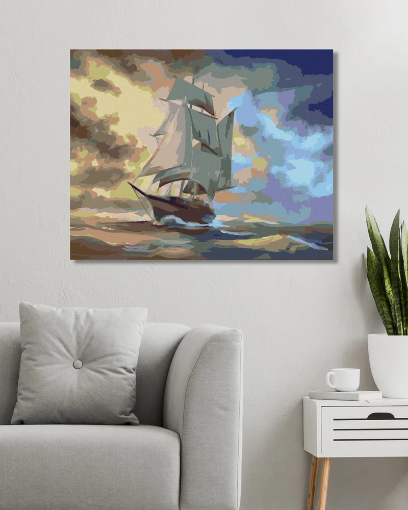 Diamond painting - SEGELSCHIFF AUF SEE (D. RUSTY RUST)