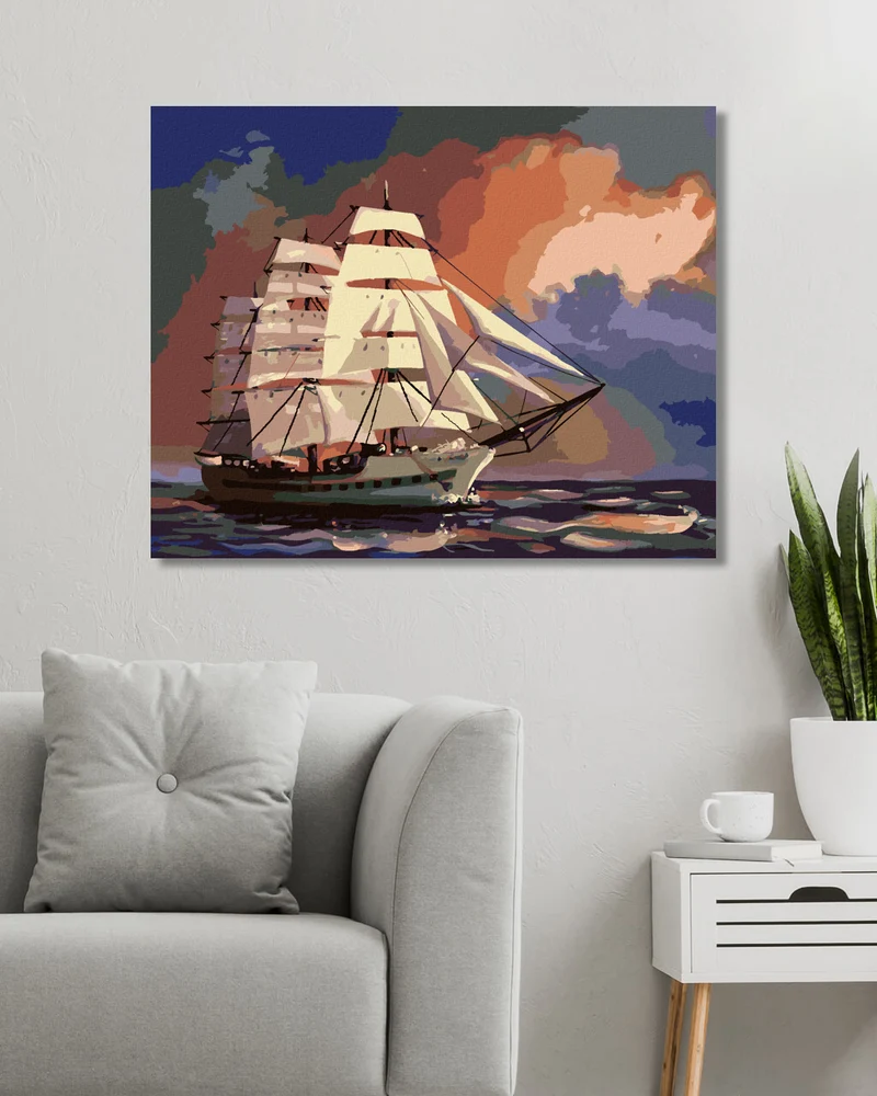 Diamond painting - SEGELSCHIFF AUF SEE (D. RUSTY RUST)