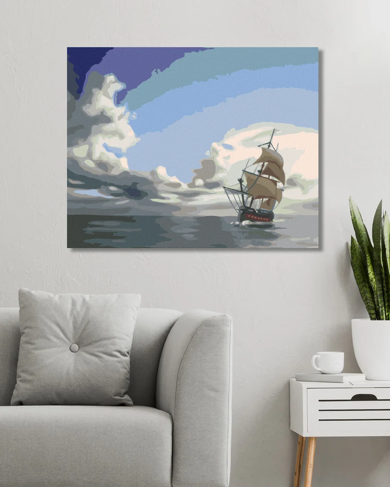 Diamond painting - SEGELSCHIFF AUF RUHIGEM MEER (D. RUSTY RUST)