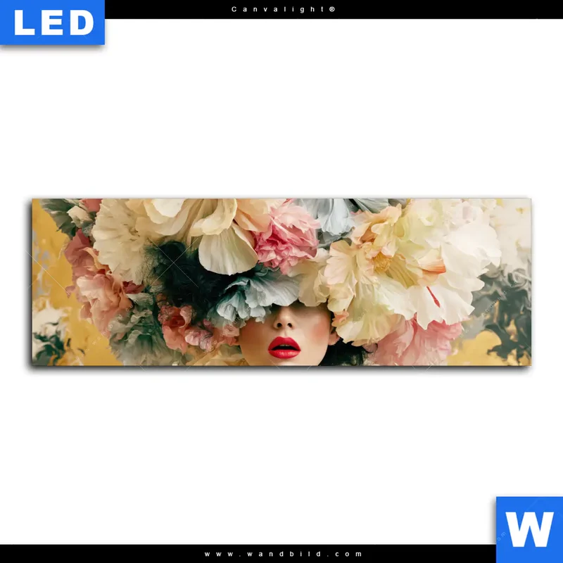 Canvalight® Leuchtbild | Florale Diva | Panorama