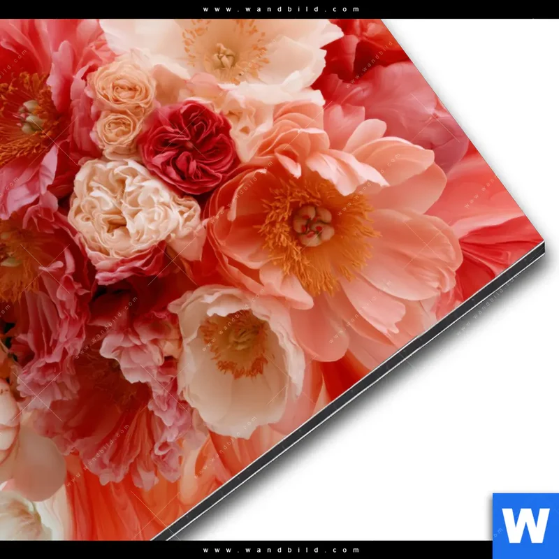 Alu-Dibond Bild | Florale Explosion | Quadrat