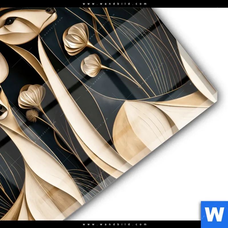 Acrylglasbild | Rehe - Anmut des Waldes | Rund