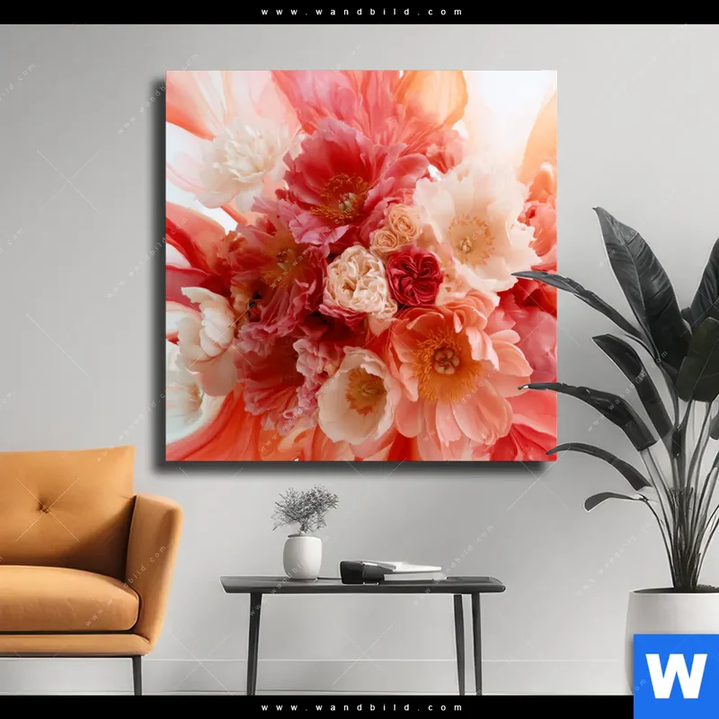 Leinwandbild | Florale Explosion | Quadrat