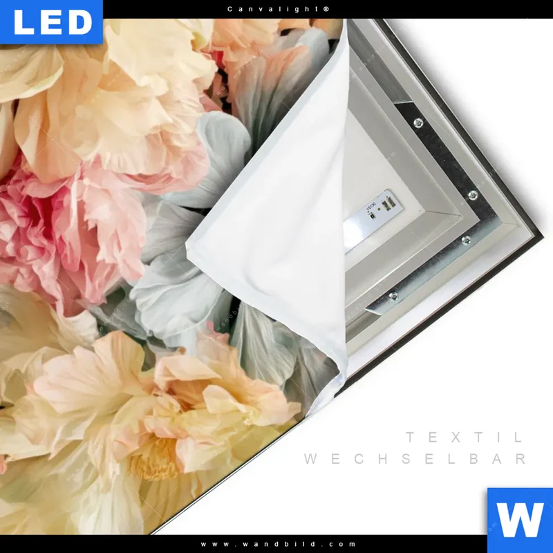 Canvalight® Leuchtbild | Florale Diva | Hochformat