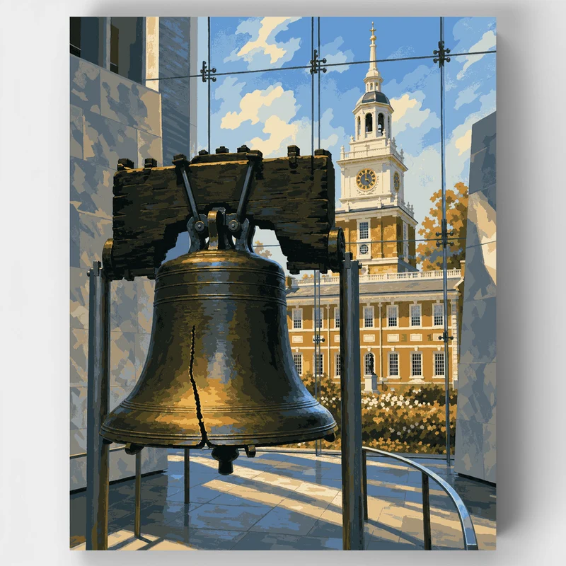 Cracked Liberty Bell - Paint by Numbers Kit