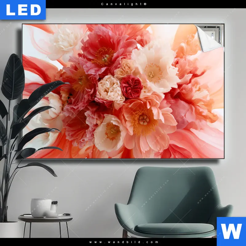 Canvalight® Leuchtbild | Florale Explosion | Querformat