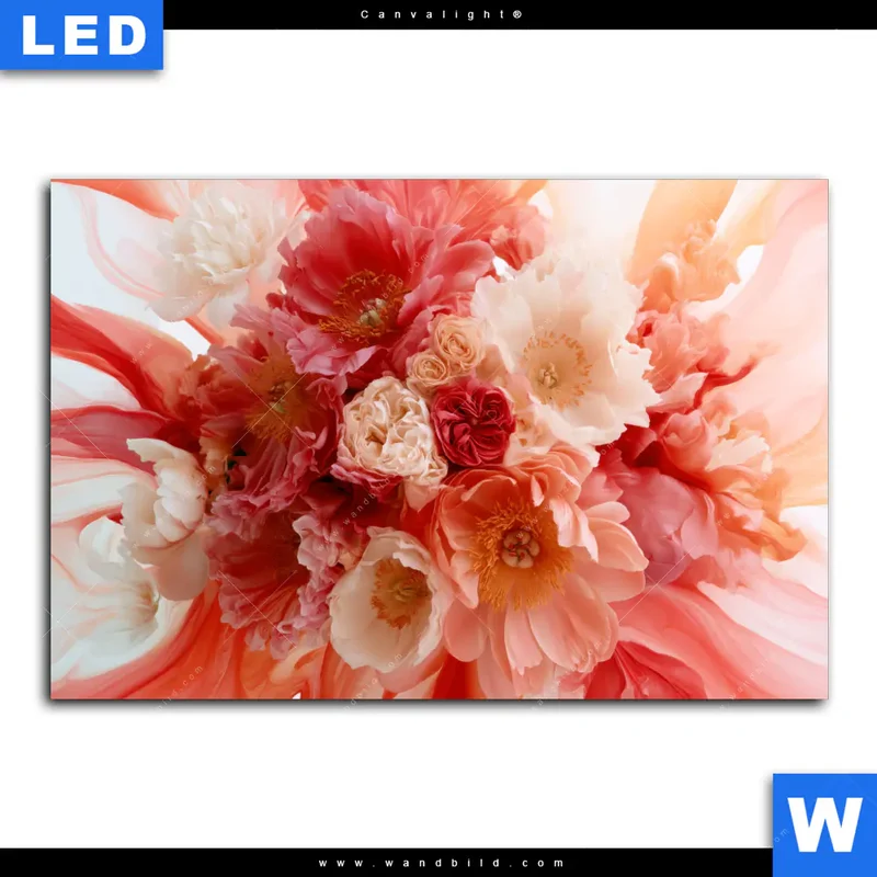Canvalight® Leuchtbild | Florale Explosion | Querformat