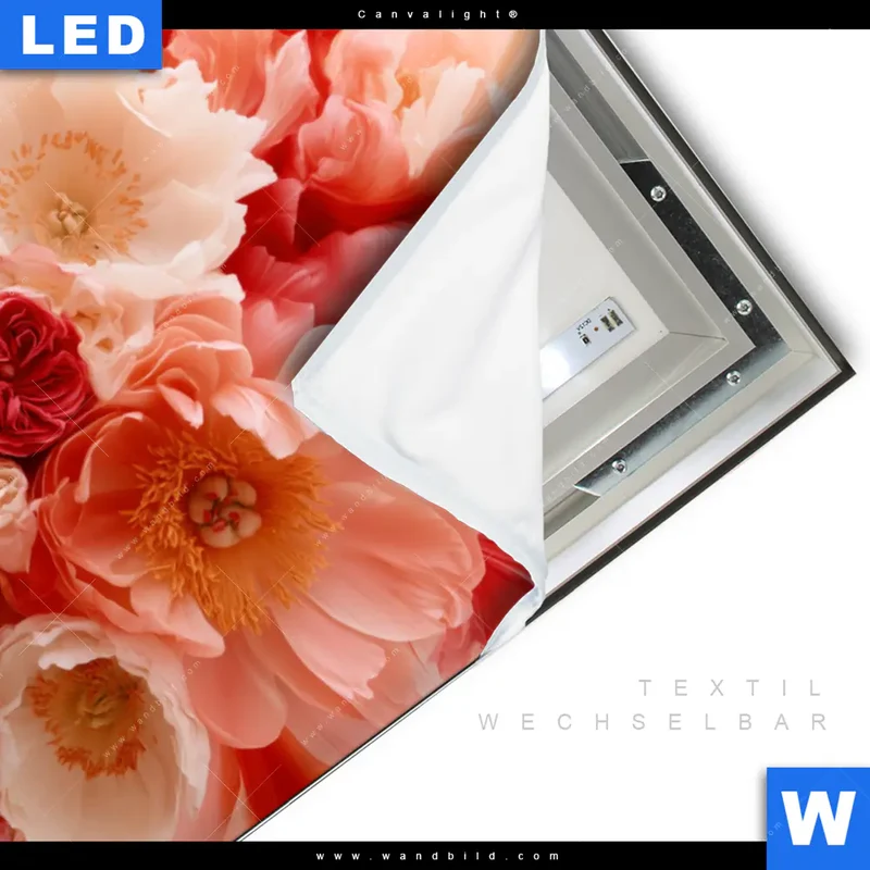 Canvalight® Leuchtbild | Florale Explosion | Querformat