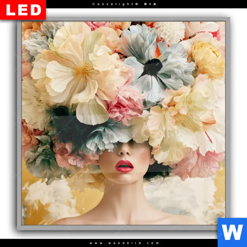 Leuchtbild Acrylglas Canvalight® DIA | Florale Diva | Quadrat