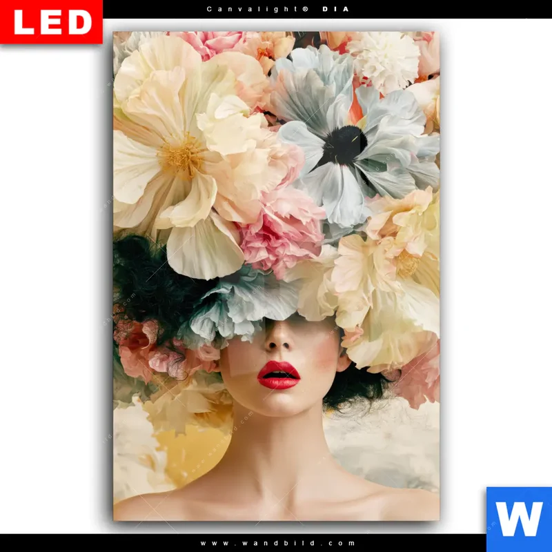Wechselmotiv Acrylglas Canvalight® DIA | Florale Diva | Hochformat