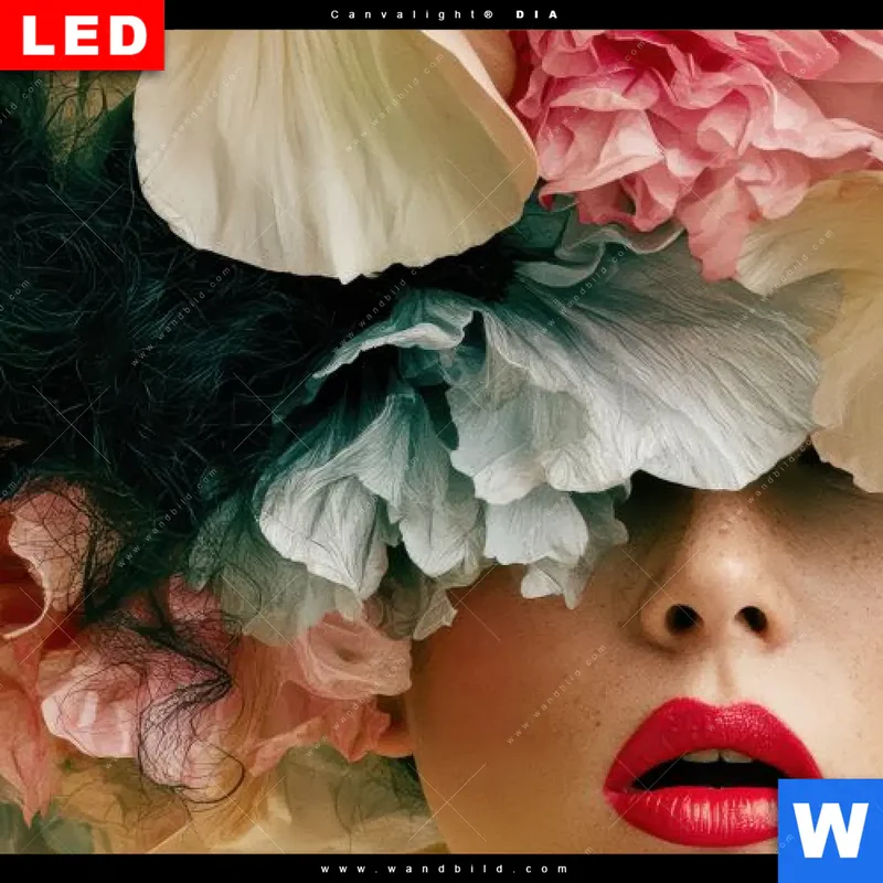 Wechselmotiv Acrylglas Canvalight® DIA | Florale Diva | Hochformat