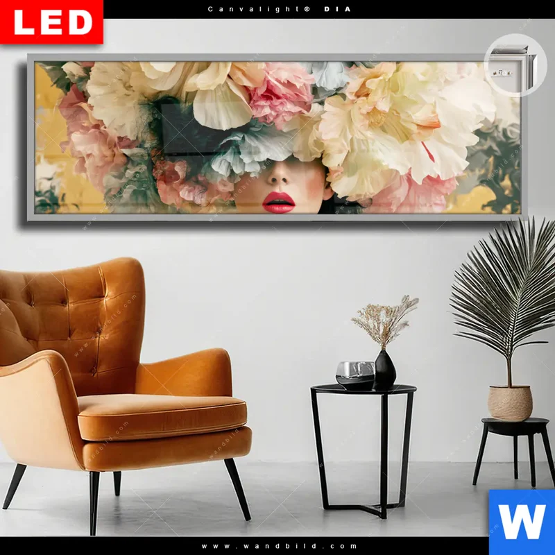 Leuchtbild Acrylglas Canvalight® DIA | Florale Diva | Panorama
