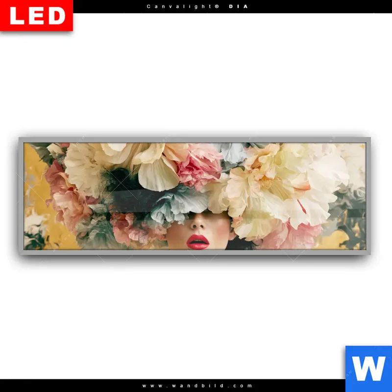 Leuchtbild Acrylglas Canvalight® DIA | Florale Diva | Panorama
