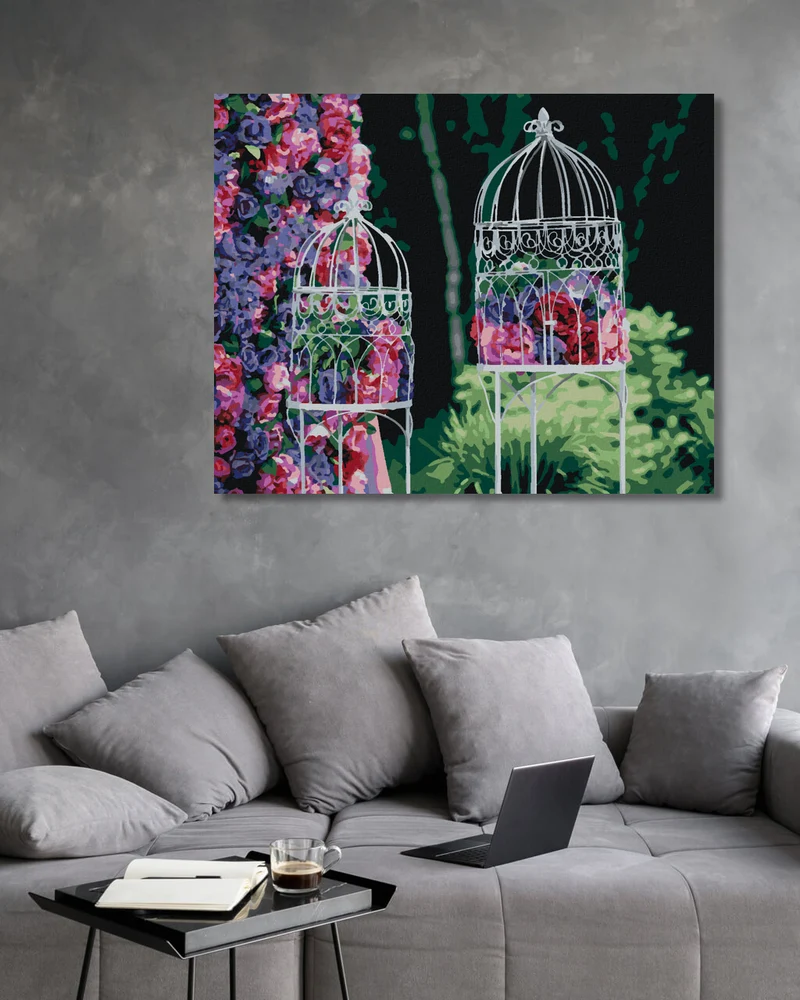 Diamond painting - DEKORATIVE VOGELKÄFIGE BEI EINER HOCHZEIT