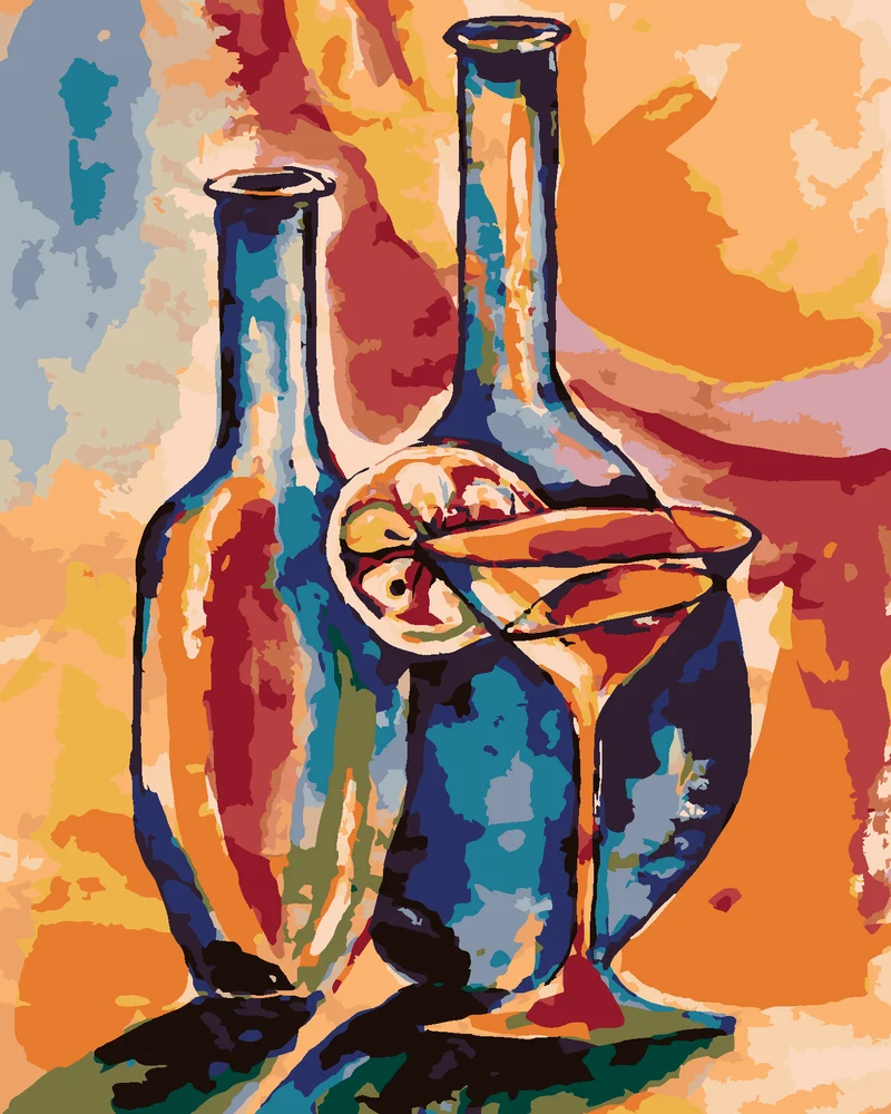 Diamond painting - OFFENE GLÄSER MIT EINEM GETRÄNK