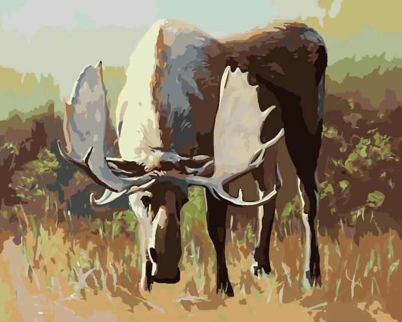 Diamond painting - EINSAMER ELCH AUF DER WEIDE (D. RUSTY RUST)