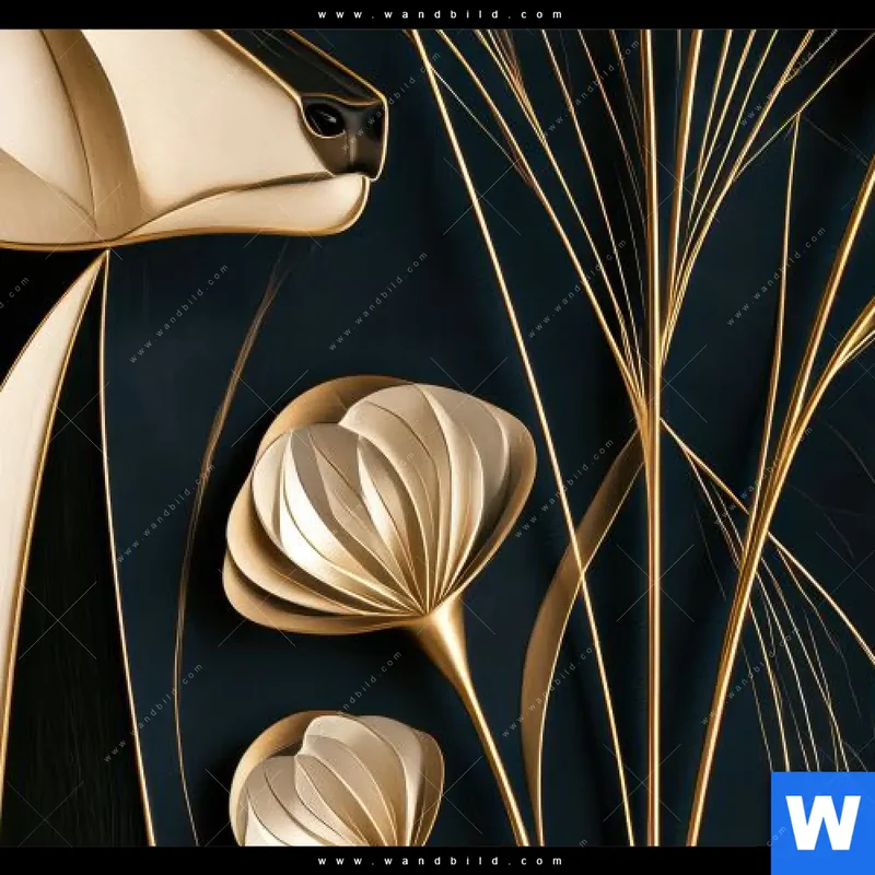 Aluminiumbild gebürstet | Rehe - Anmut des Waldes | Rund