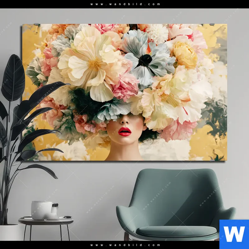 Alu-Dibond Bild | Florale Diva | Querformat