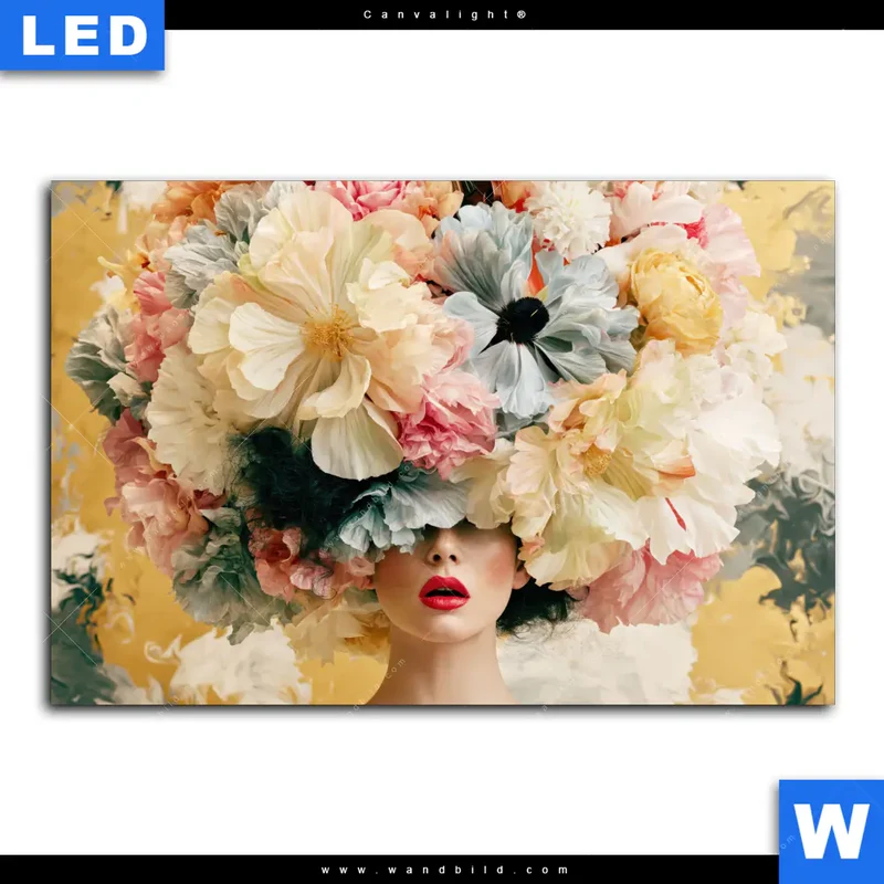 Canvalight® Leuchtbild | Florale Diva | Querformat