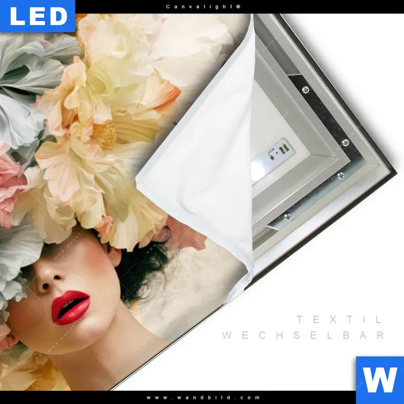 Canvalight® Leuchtbild | Florale Diva | Querformat