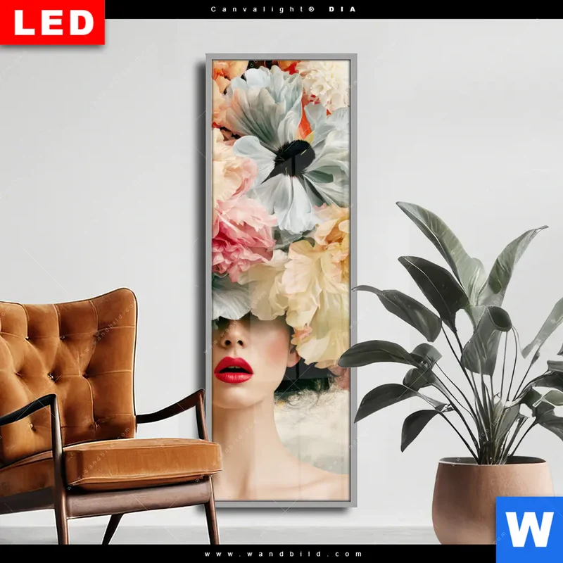 Wechselmotiv Acrylglas Canvalight® DIA | Florale Diva | Schmal