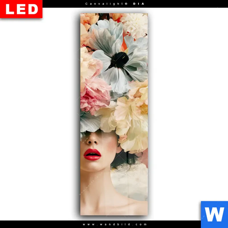 Wechselmotiv Acrylglas Canvalight® DIA | Florale Diva | Schmal