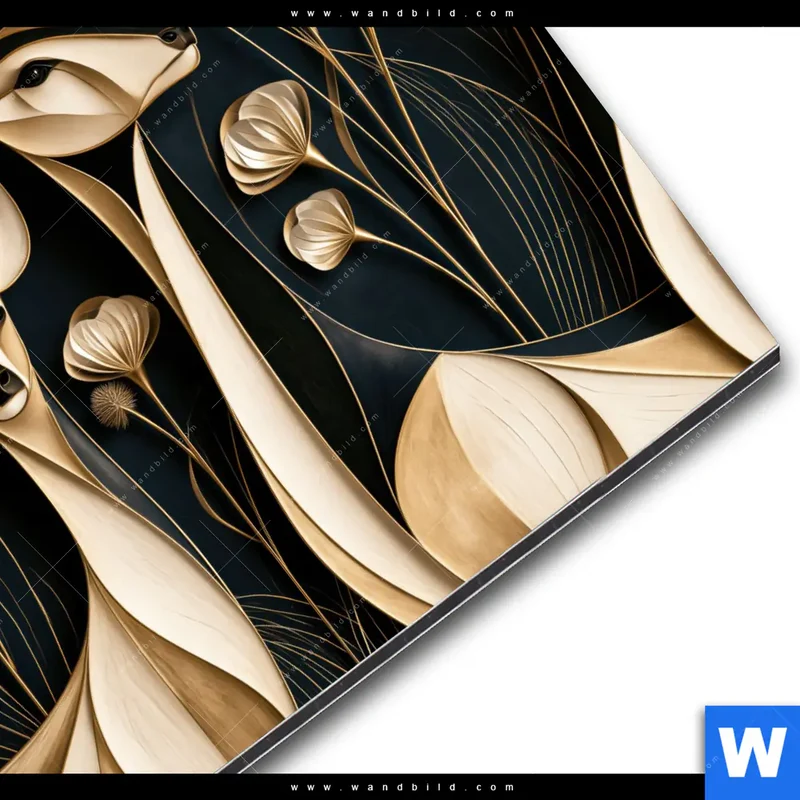 Alu-Dibond Bild | Rehe - Anmut des Waldes | Rund