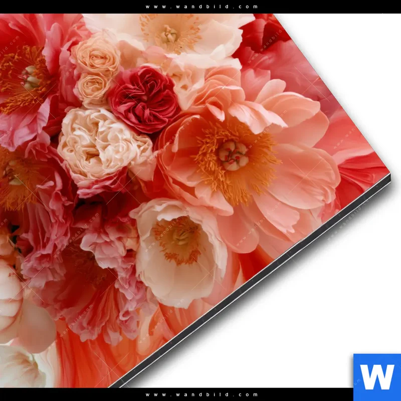Alu-Dibond Bild | Florale Explosion | Rund