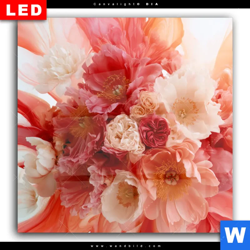 Wechselmotiv Acrylglas Canvalight® DIA | Florale Explosion | Quadrat