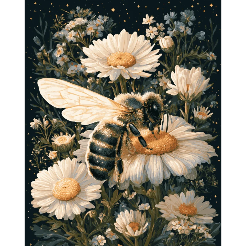 Biene auf Gänseblümchen