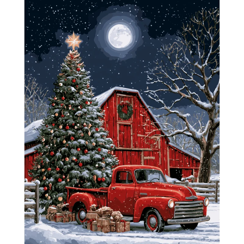 Ländlicher Weihnachts-Lkw