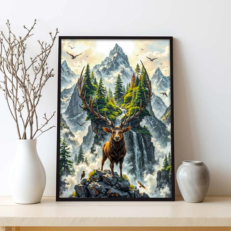 5D Diamond Painting – König der Gipfel