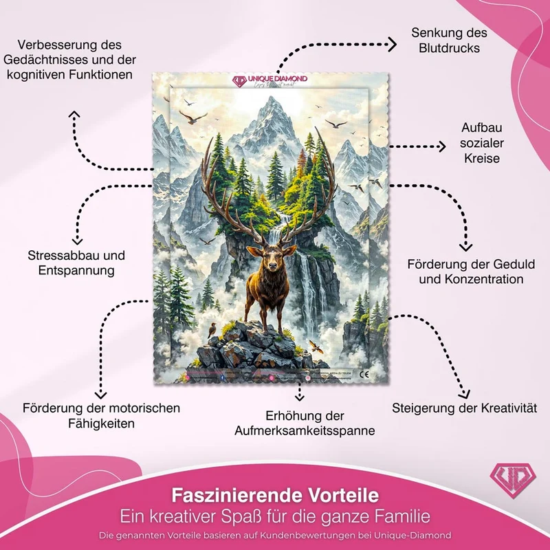 5D Diamond Painting – König der Gipfel