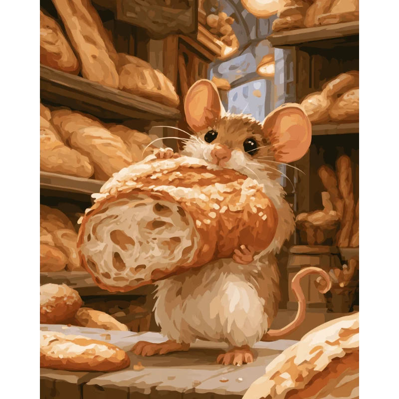 Mäuschen mit Brotkuschel