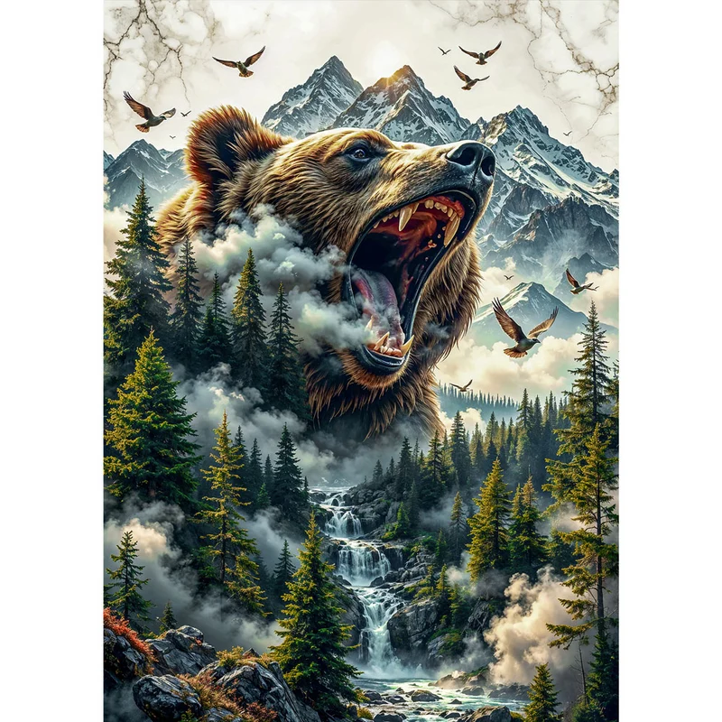 5D Diamond Painting – Ruf der Wildnis