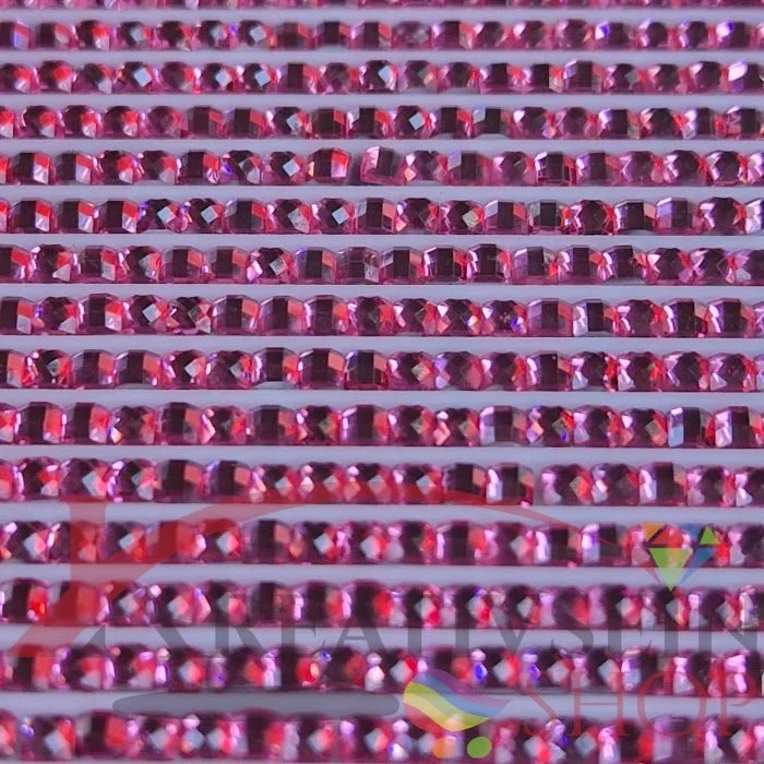 DMC 3805 Cyclamen Pink - eckige Steine - Strass - Diamond Painting