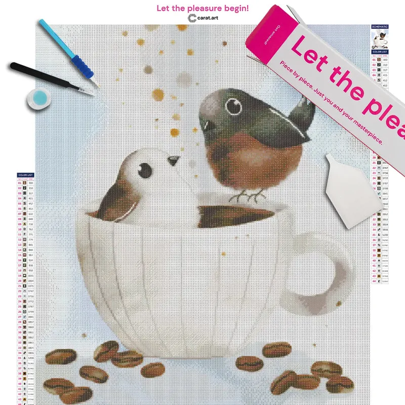 Diamond Painting - Sannadorable - Coffee Birds