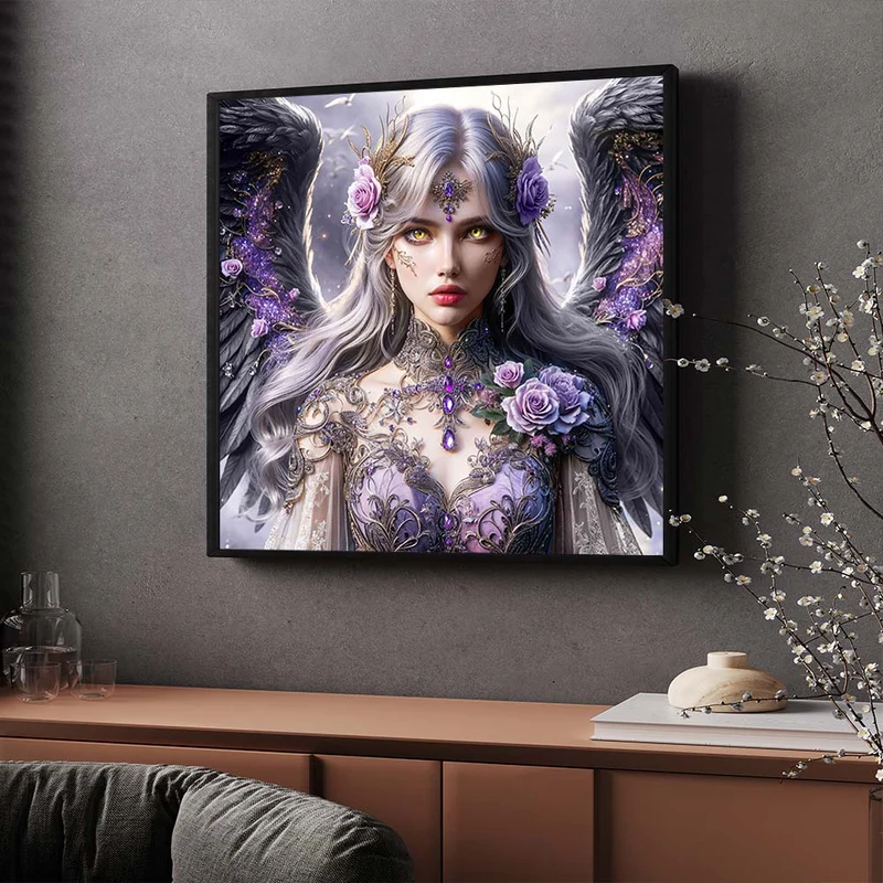 5D Diamond Painting – Schattenengel der Rosen