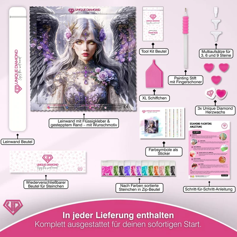 5D Diamond Painting – Schattenengel der Rosen