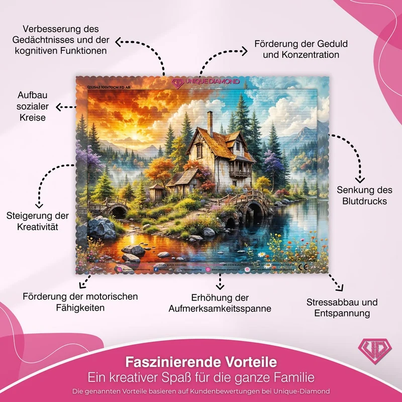 5D Diamond Painting – Cottage of Eternal Seasons
