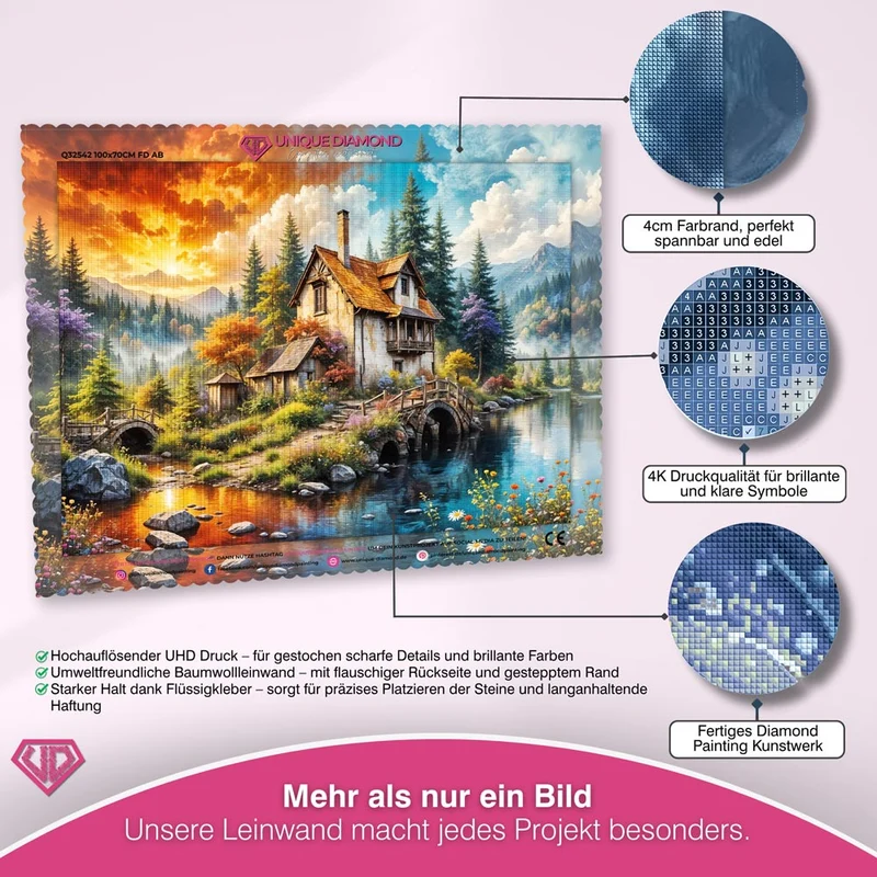 5D Diamond Painting – Cottage of Eternal Seasons