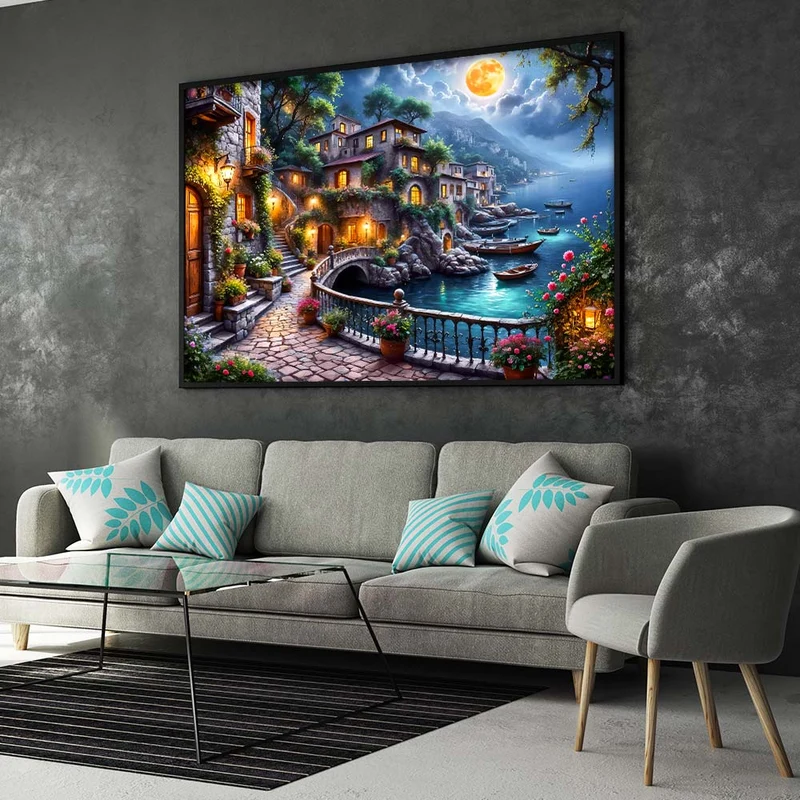 5D Diamond Painting – Moonlight by the Sea