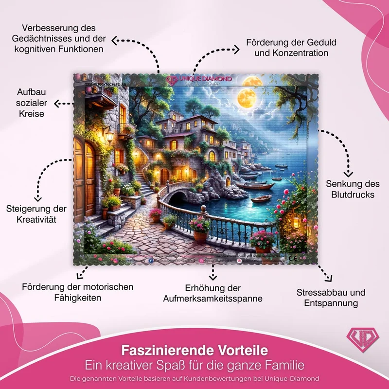 5D Diamond Painting – Moonlight by the Sea