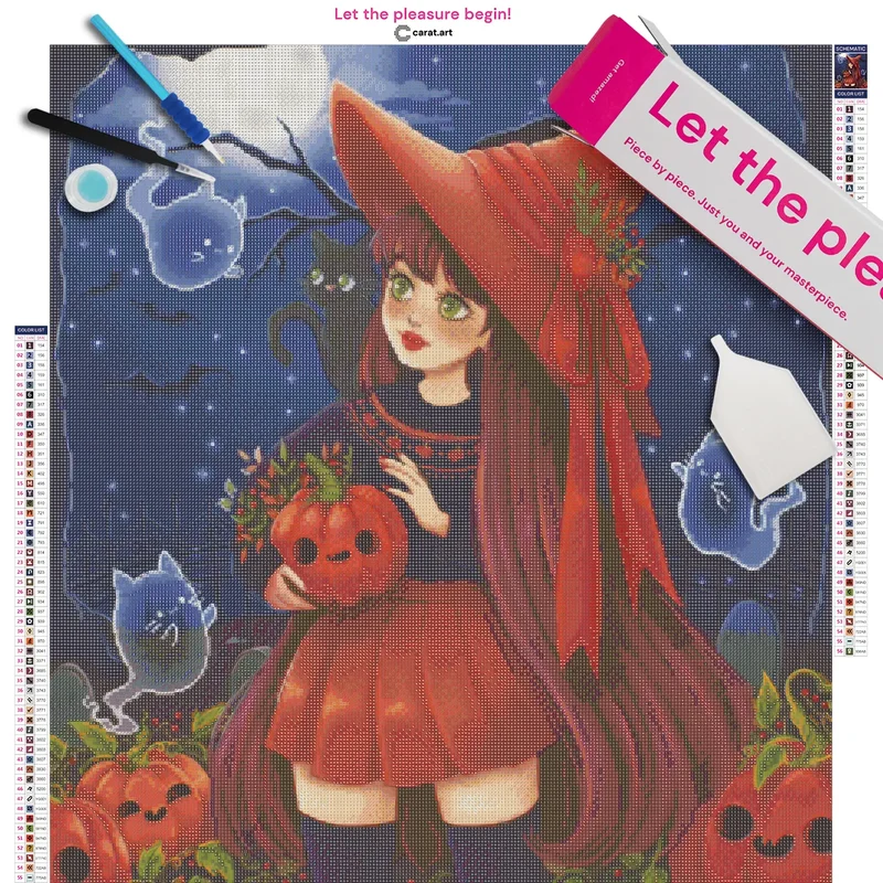 Diamond Painting - Nimeryart - Pumpkin witch