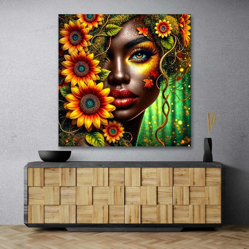 5D Diamond Painting – Amara, Seele der Sonnenblumen