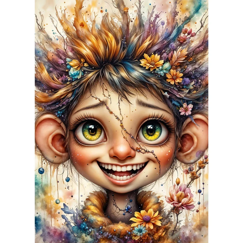 5D Diamond Painting – Finn, das Lachen des Waldes