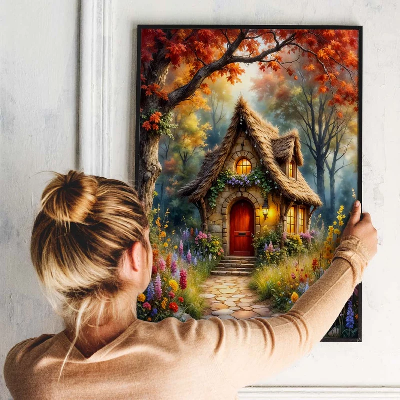 5D Diamond Painting – Herbstzauber am Elfenhaus