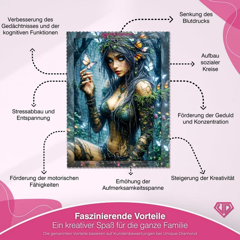 5D Diamond Painting – Wächterin des Schmetterlingswaldes